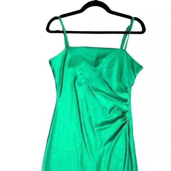 HOUSE OF HARLOW 1960 Square Neckline Long Green Dress Size L - Picture 3 of 6